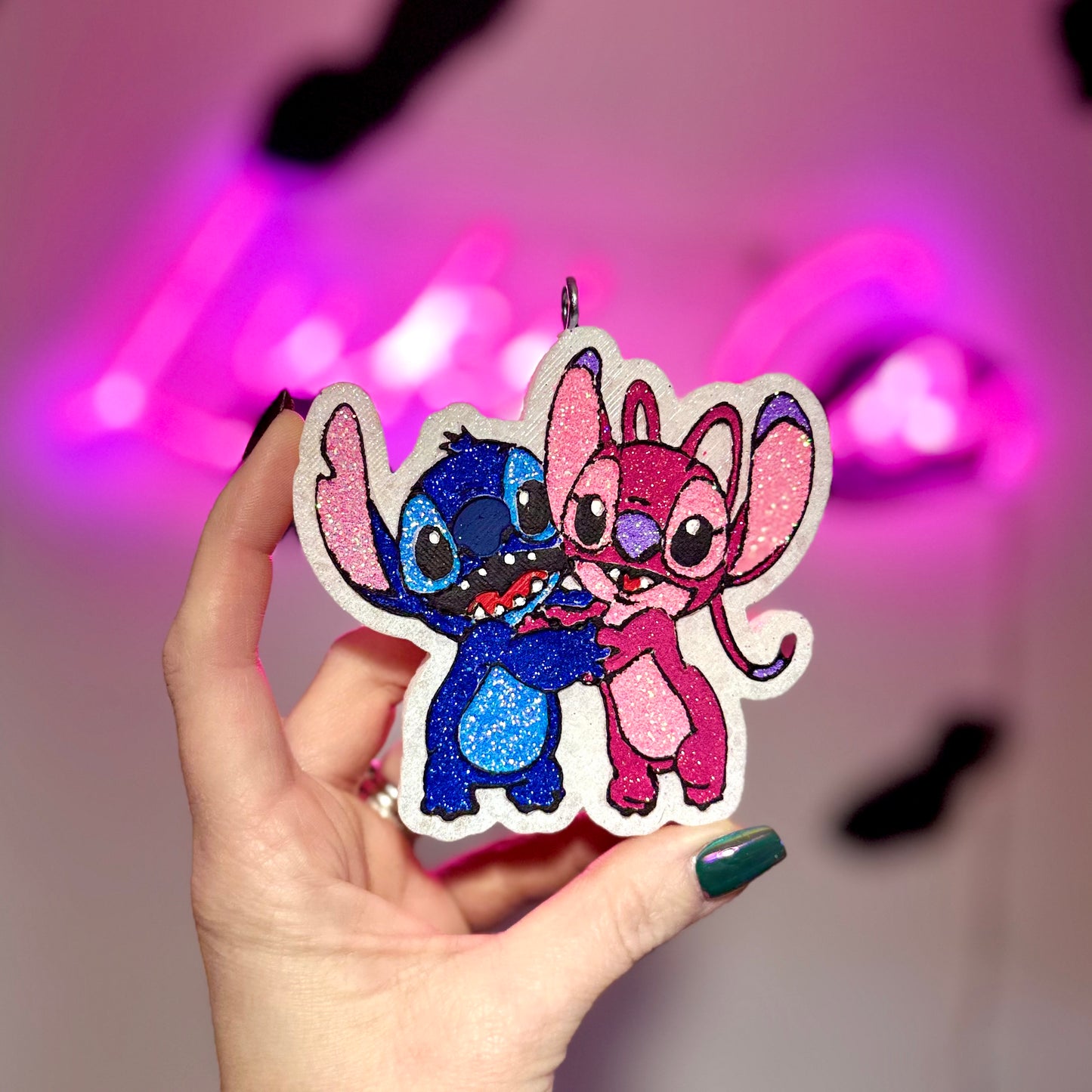 Valentine Stitch & Angel Car Freshie