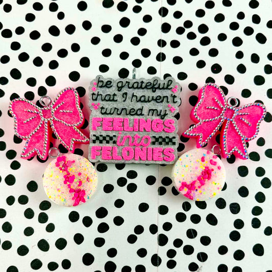 Bows With Stones Vent Clip Car Freshies