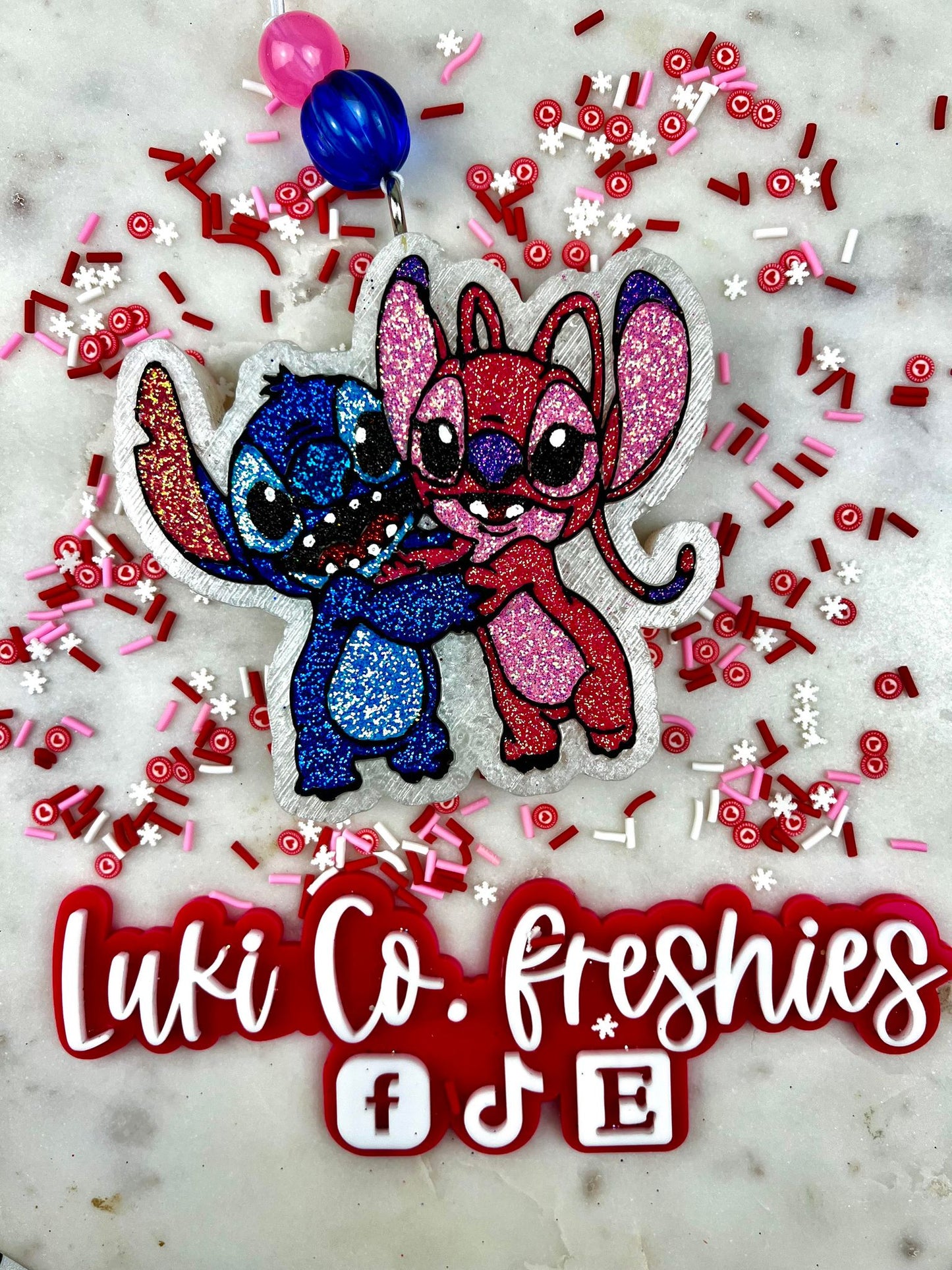 Stitch & Angel Car Freshie