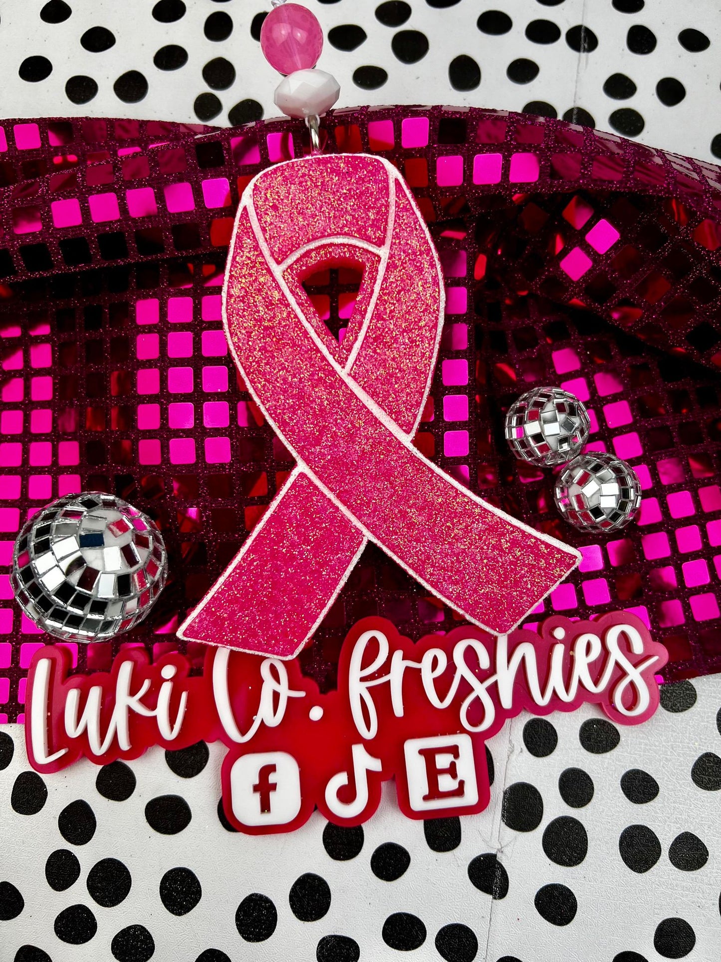 Pink Breast Cancer Car Freshie