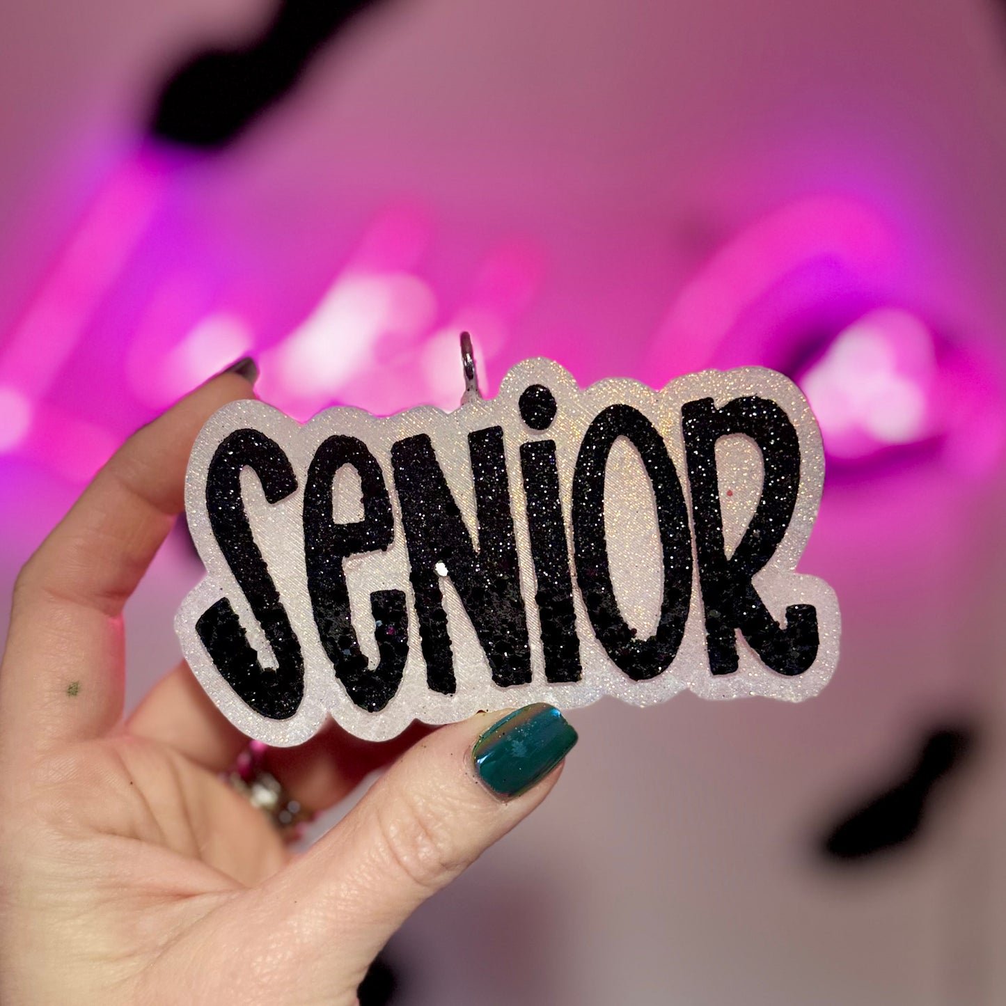 Senior - Black Glitter -Car Freshie Graduation Gift