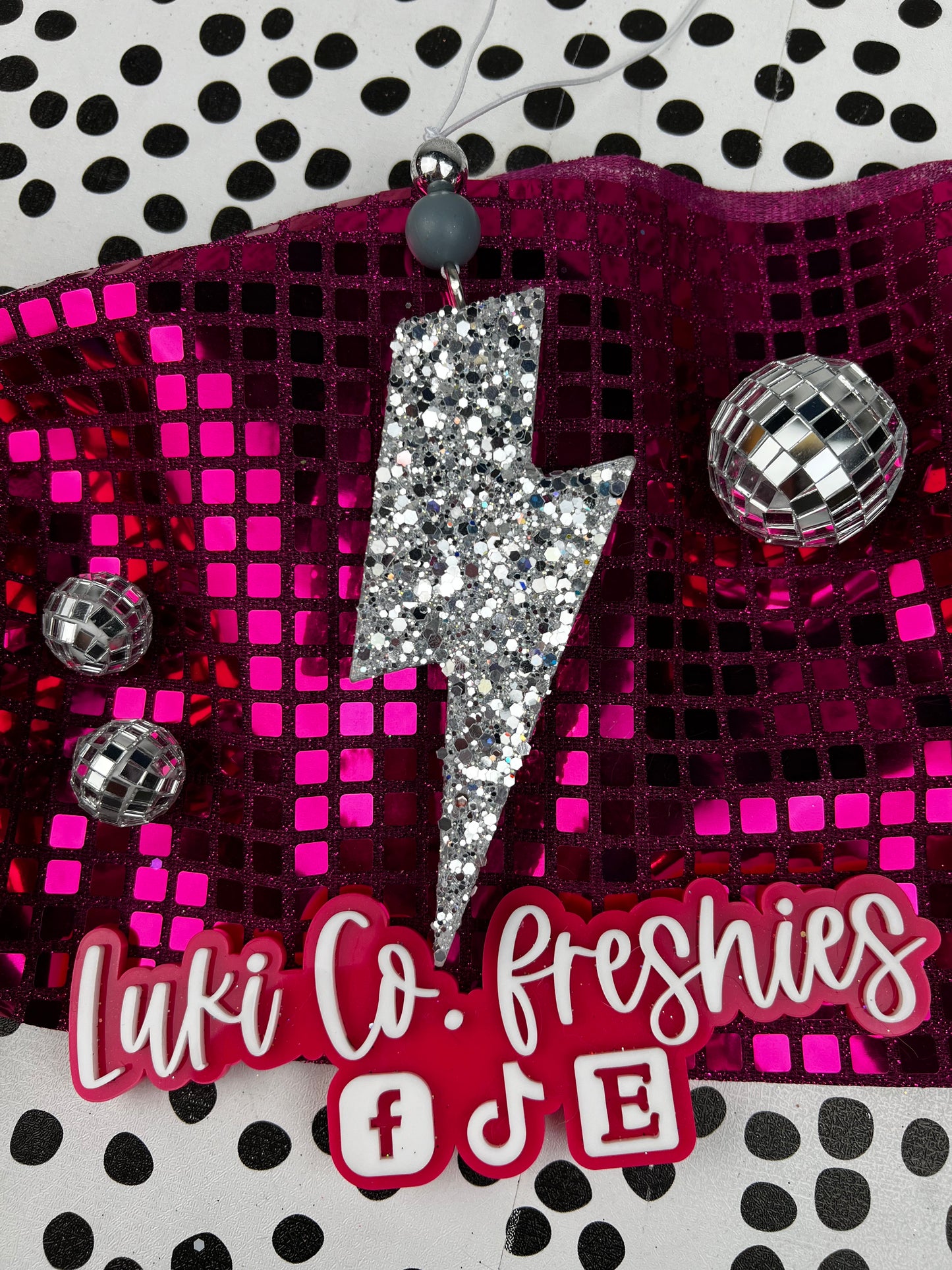 Mirror Mirror Lightning Bolt Car Freshie