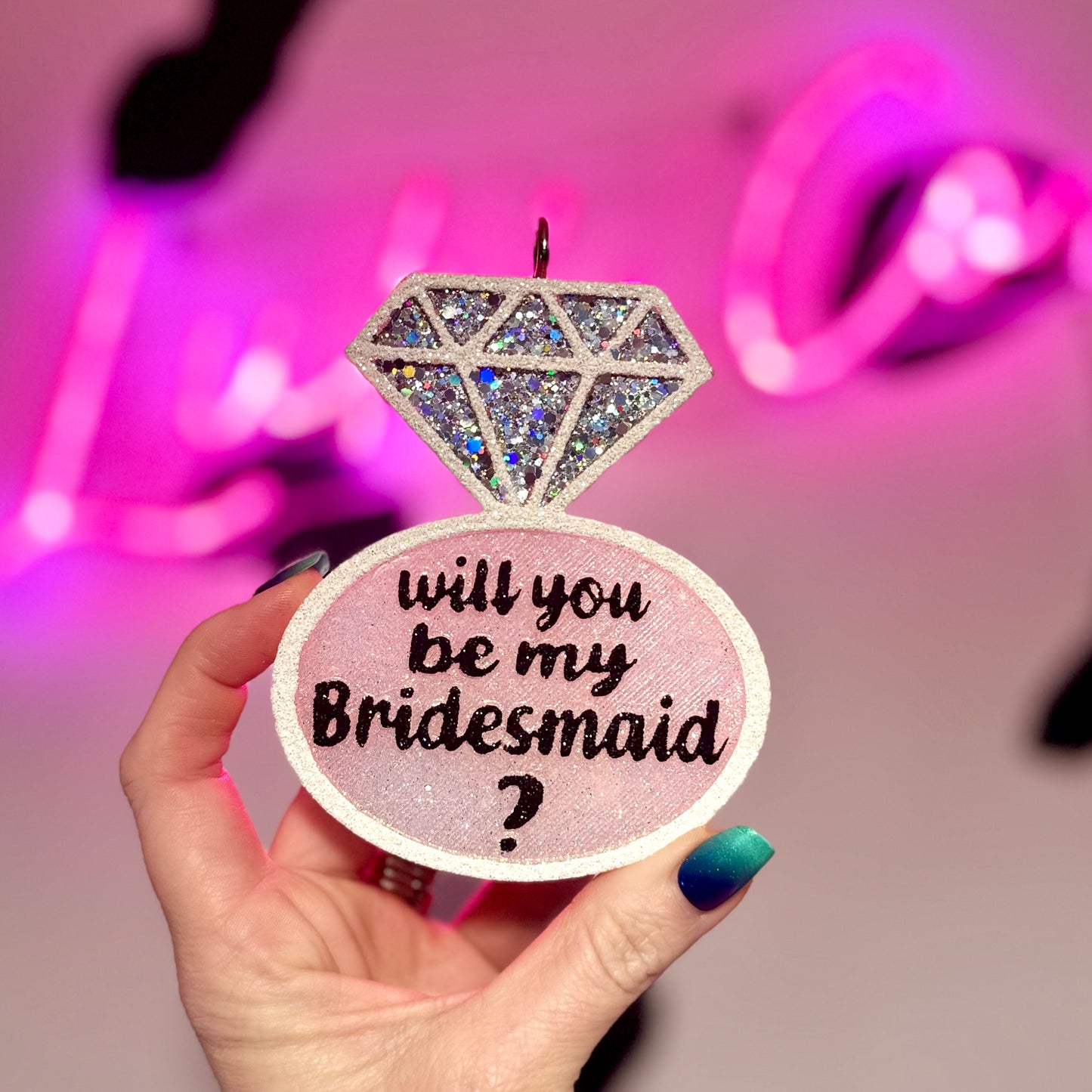 Will You Be My Bridesmaid Ring Bride Car Freshie