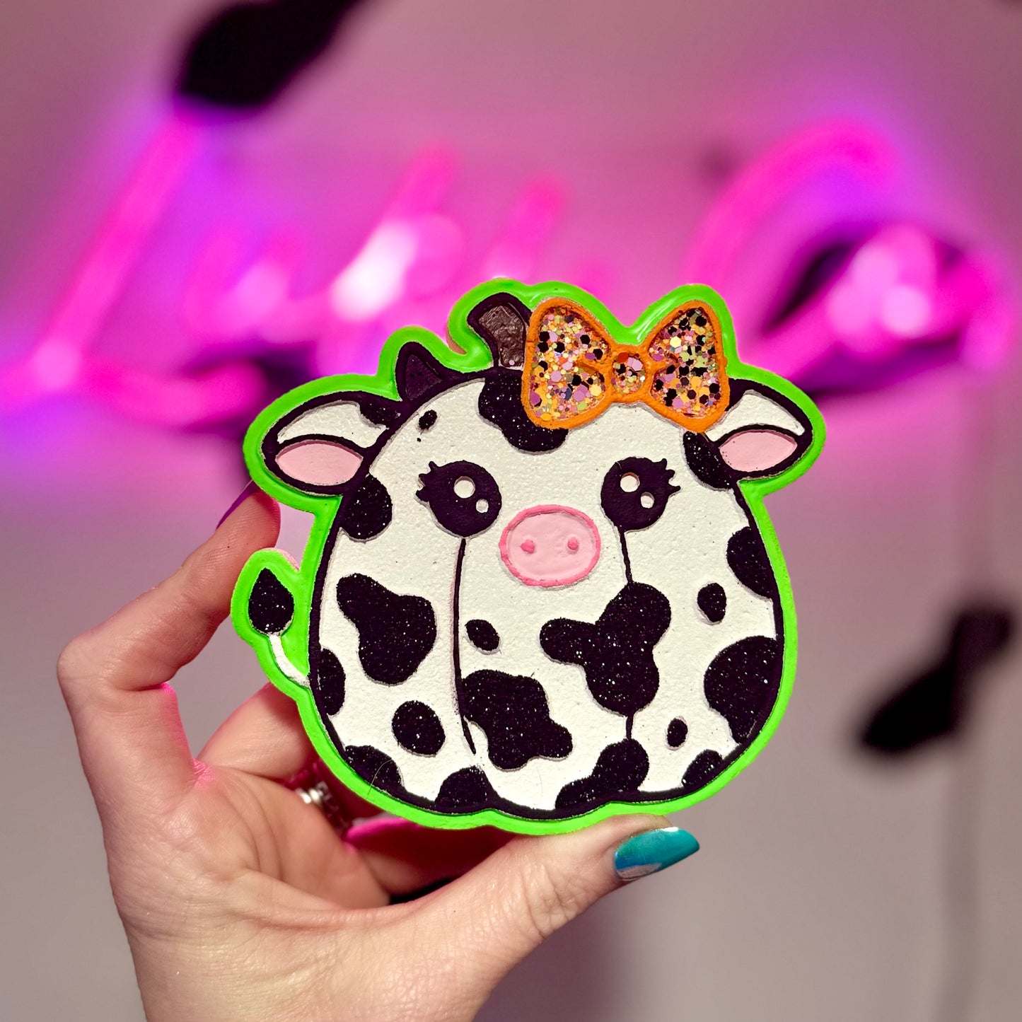 Cow Pumpkin Car Freshie