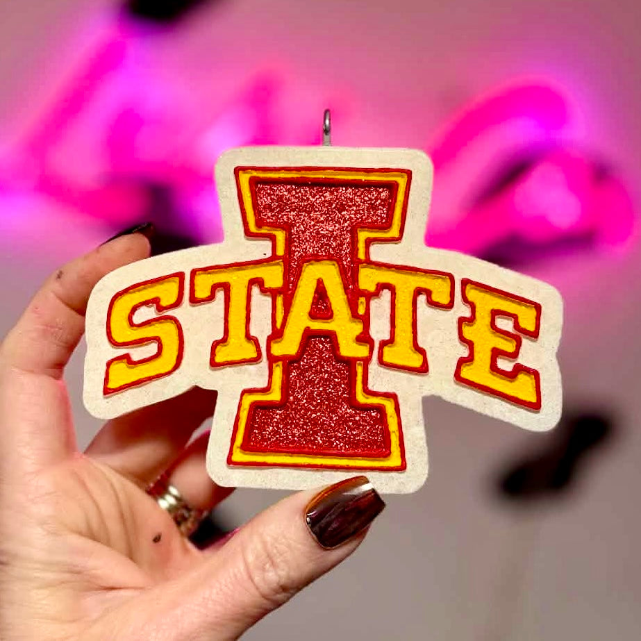 Iowa Cy Car Freshie - Glitter