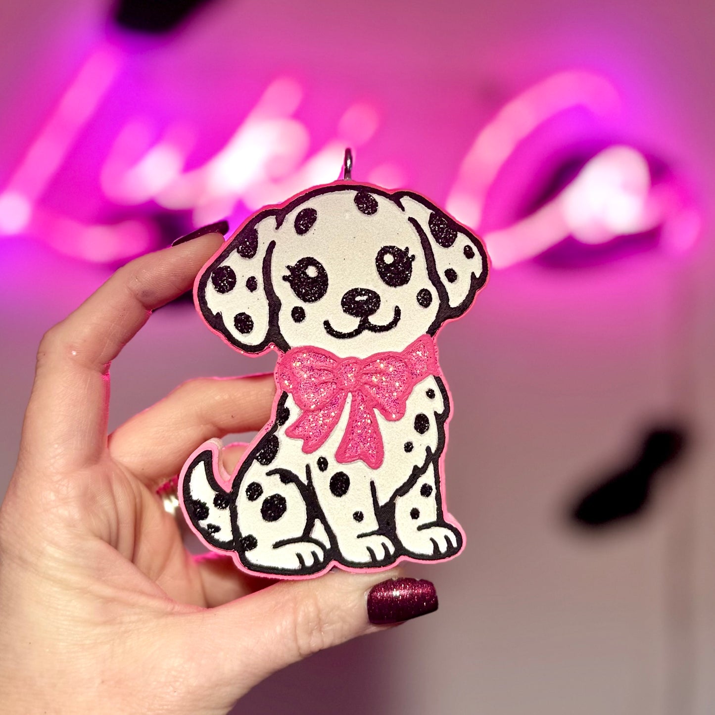Dalmatian with Bow (Girl) Car Freshie