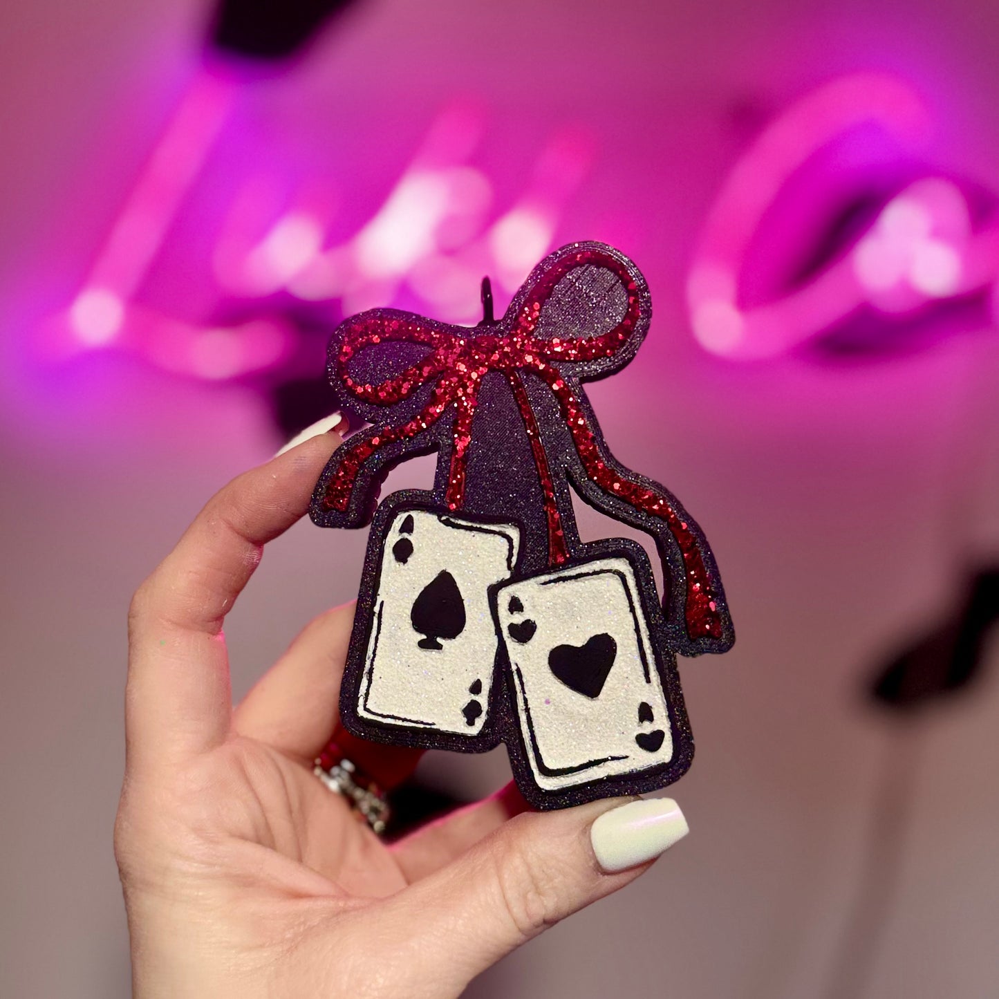 Ace Cards With Bow Car Freshie