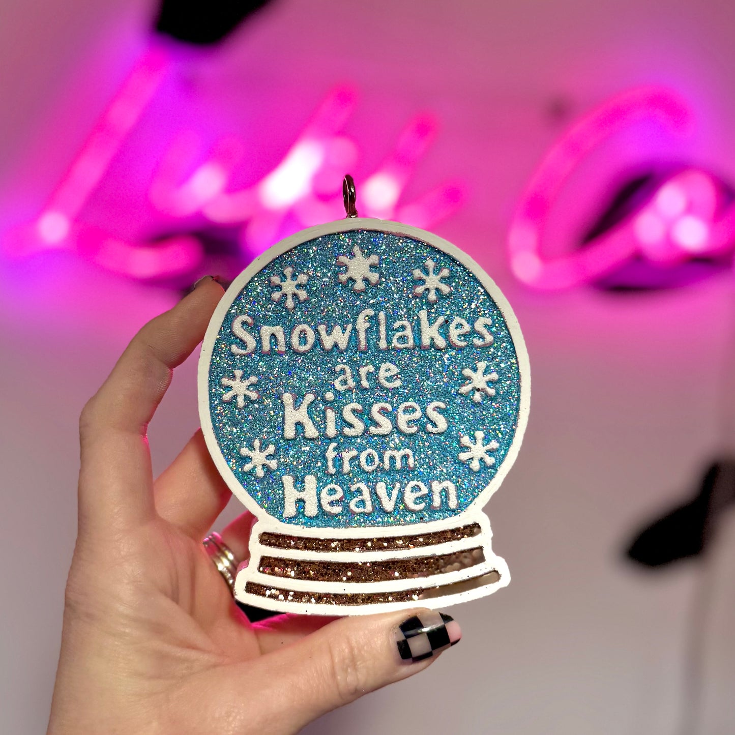 M Snowflakes are Kisses From Heaven - Blue- Car Freshie