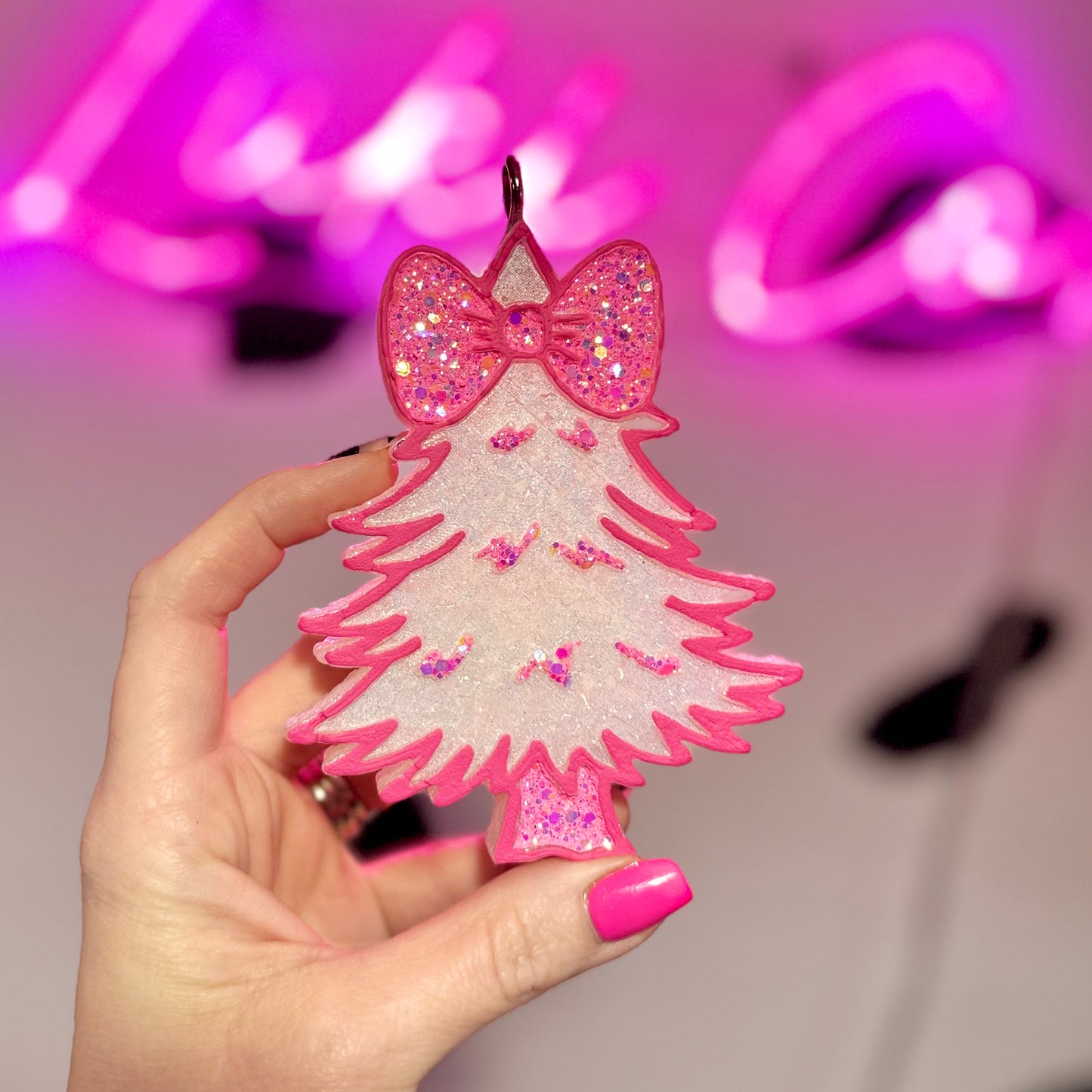PINKMAS Whimsy Tree with Bow Car Freshie