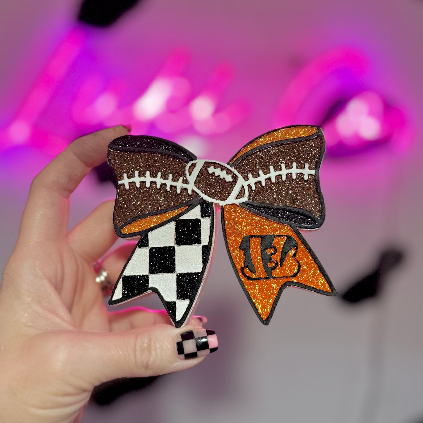Football Bow - Bengals Car Freshie