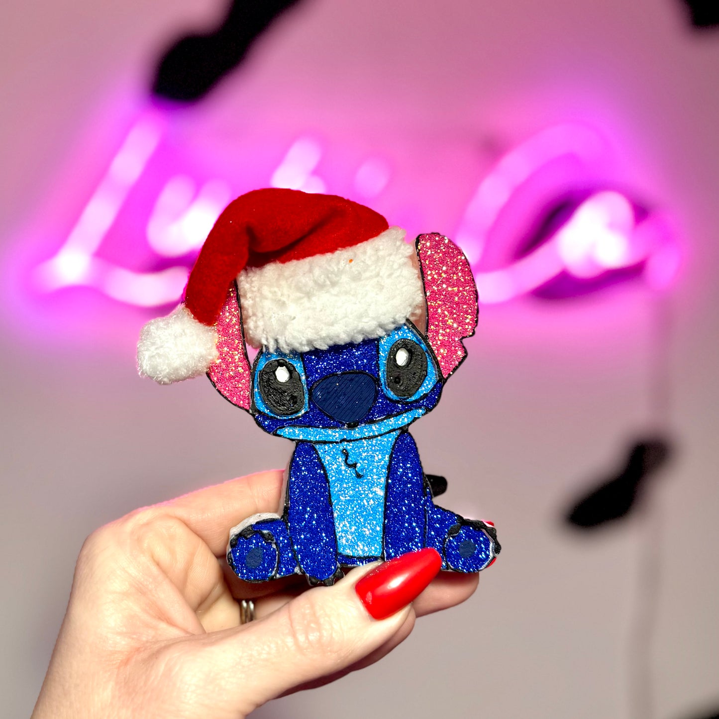 Stitch in Santa Hat. Car Freshie