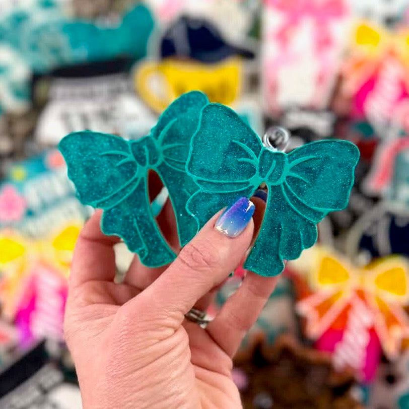Blue Bows Vent Clip Car Freshie Set