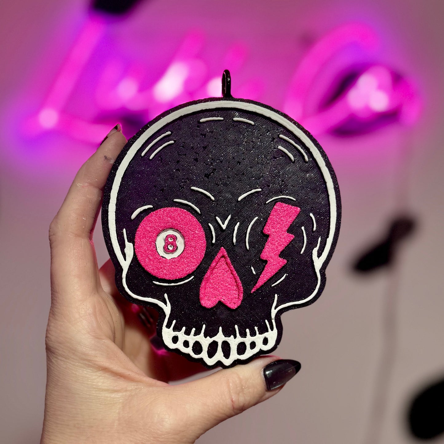 8 Ball Skelly Car Freshie