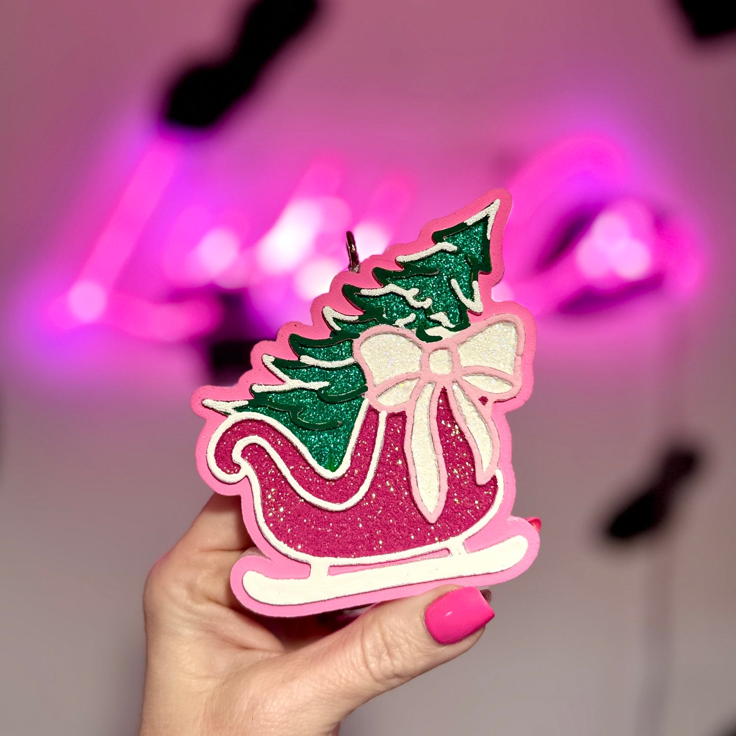 PINKMAS Sleigh Car Freshie