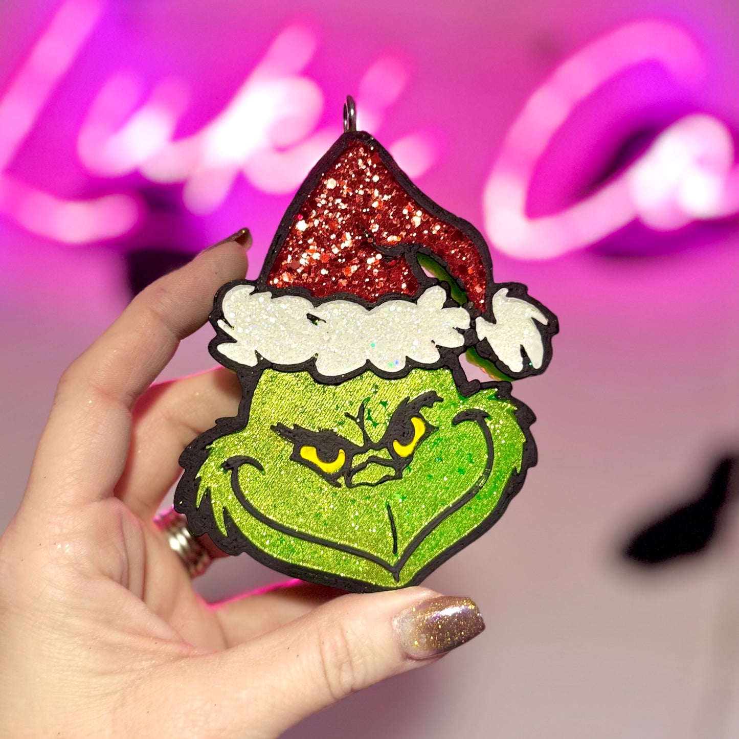 Red Hat Grinch Car Freshie