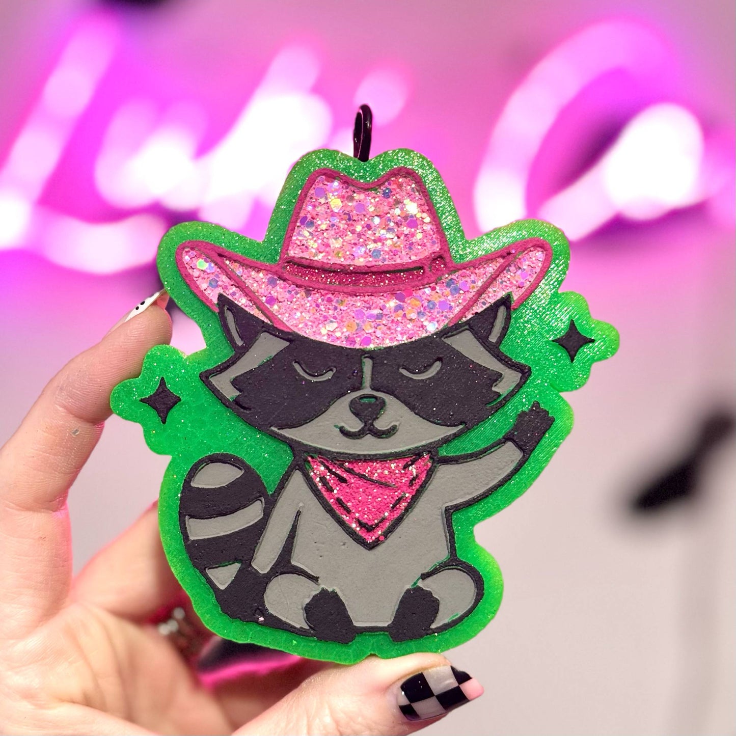 Cowboy Racoon - Car Freshie