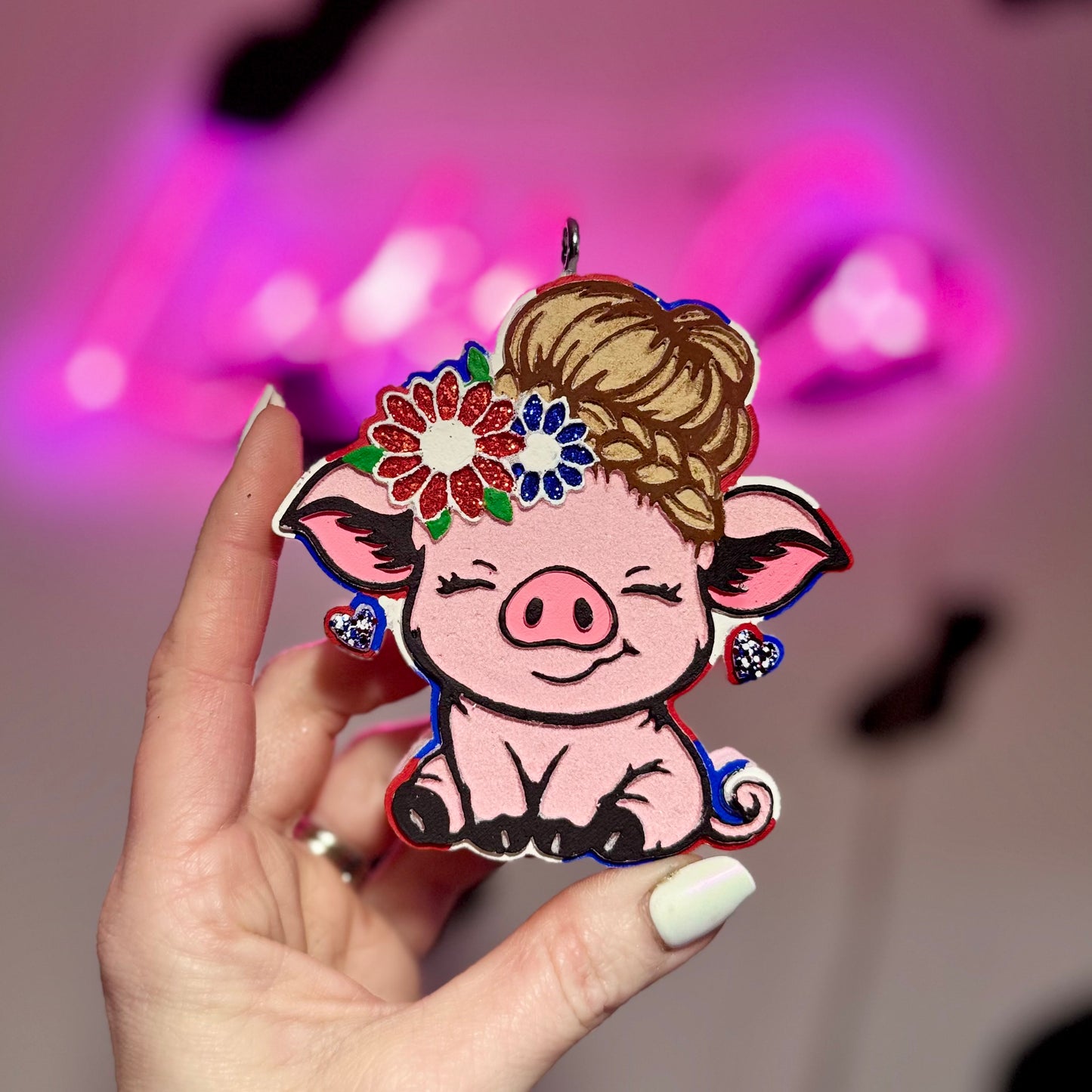 American Pig With Bun Freshie
