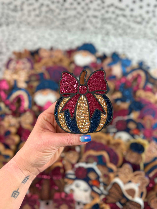 Rhinestone Pumpkin Car Freshie