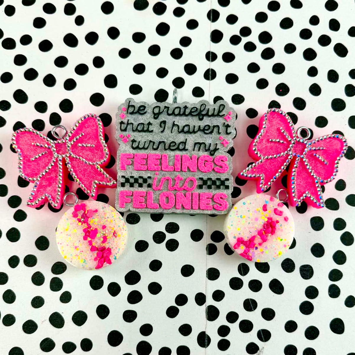 Bows With Stones Vent Clip Car Freshies