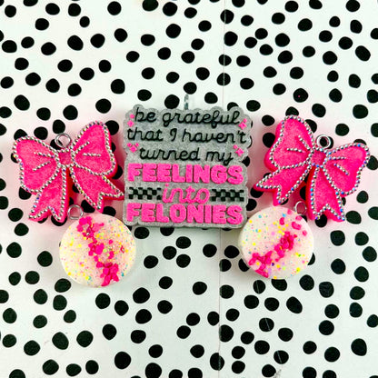 Bows With Stones Vent Clip Car Freshies