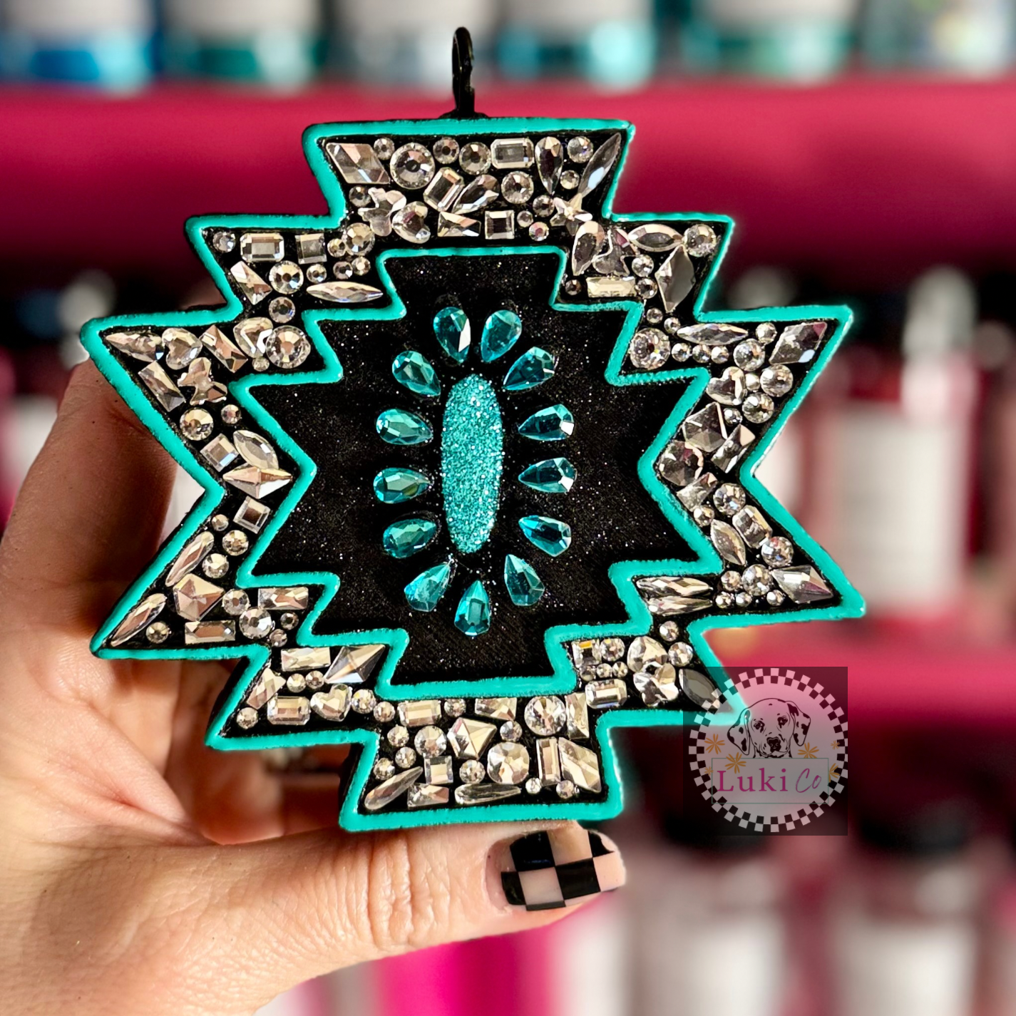 Aztec Placque with Rhinestones Car Freshie