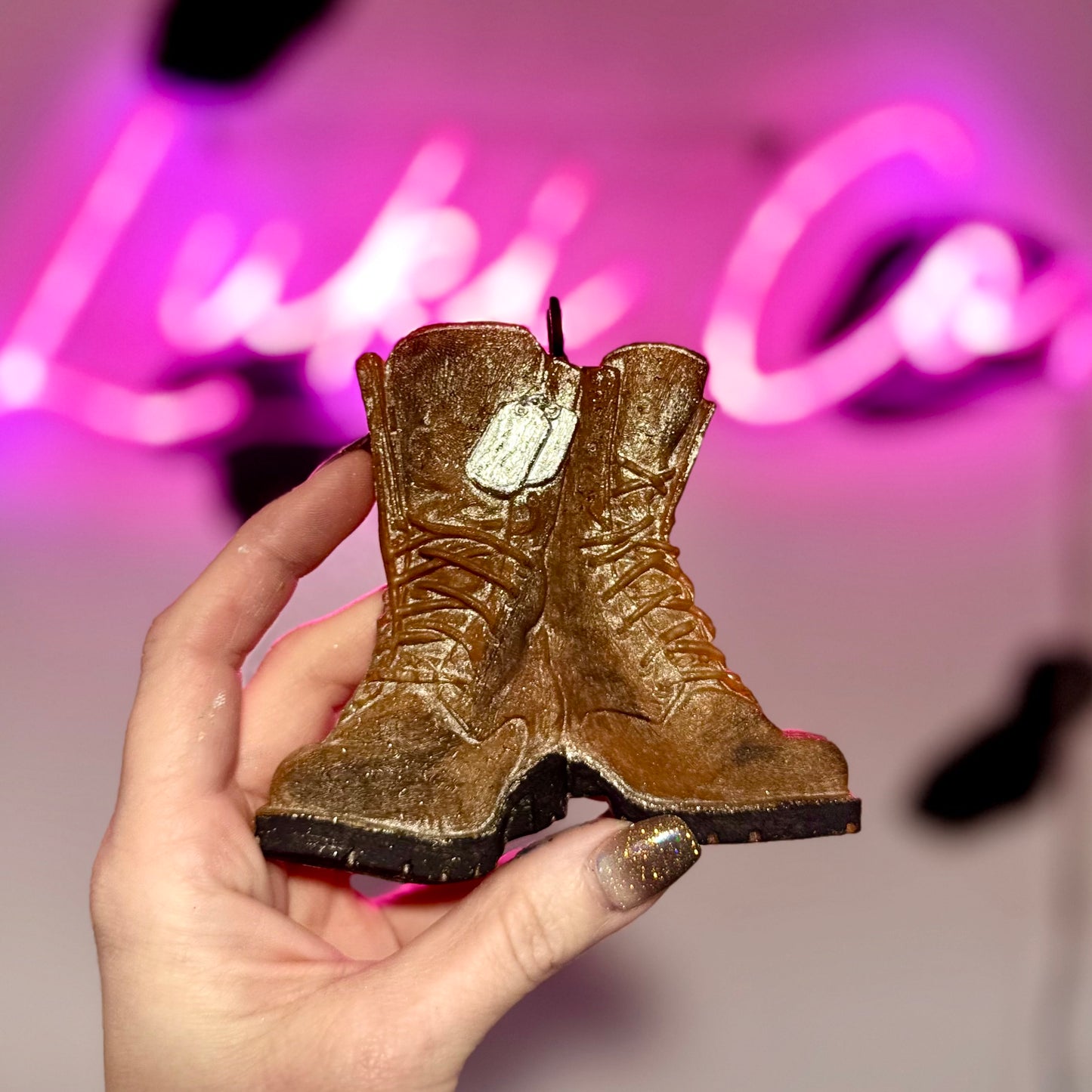 3D Military Boots Car Freshie