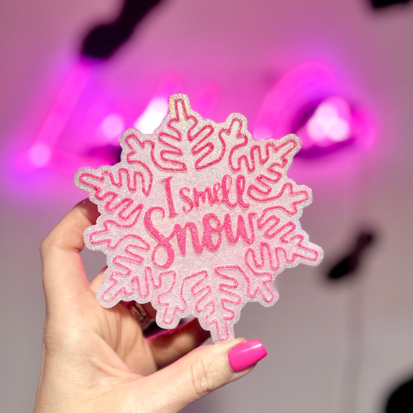 I Smell Snow -Gilmore Girls - Pink- Car Freshie