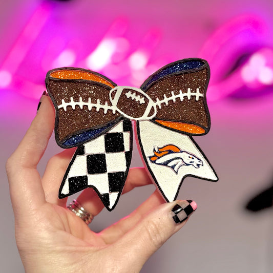 Football Bow Denver Broncos  -  Car Freshie