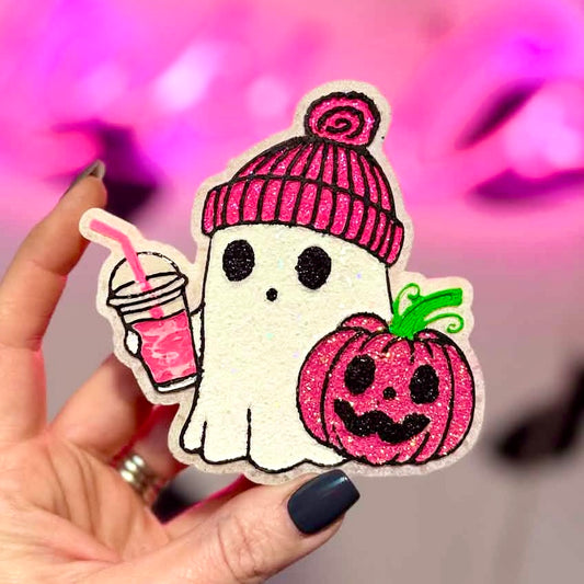 Ghost in Beanie Car Freshie