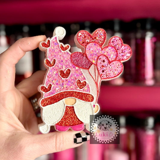 Valentine Gnome Heart Balloons Car Freshie