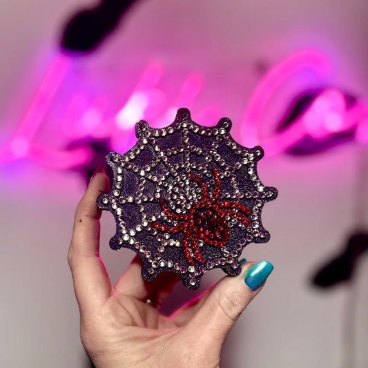 Rhinestone Spider Web  - Car Freshie