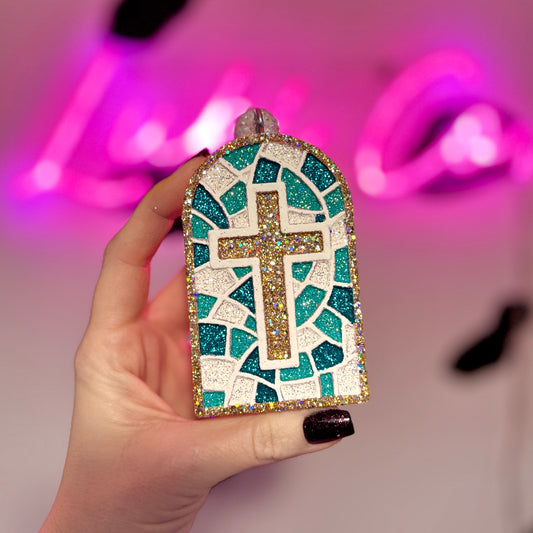 Bloom -Cross Church Window  - Car Freshie