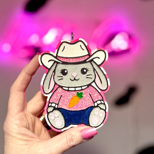 Cowboy Bunny (Easter) Car Freshie