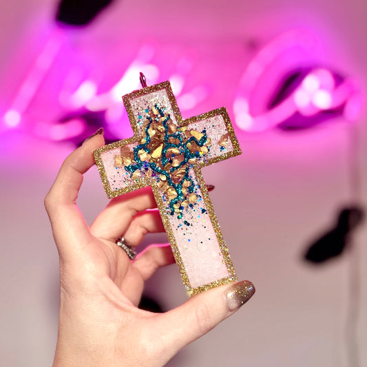 Bloom - Cross Geode  Car Freshie