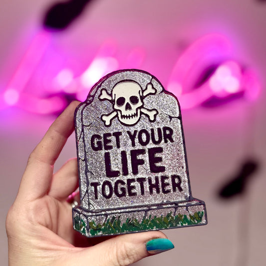 Get Your Life Together Tombstone Car Freshie