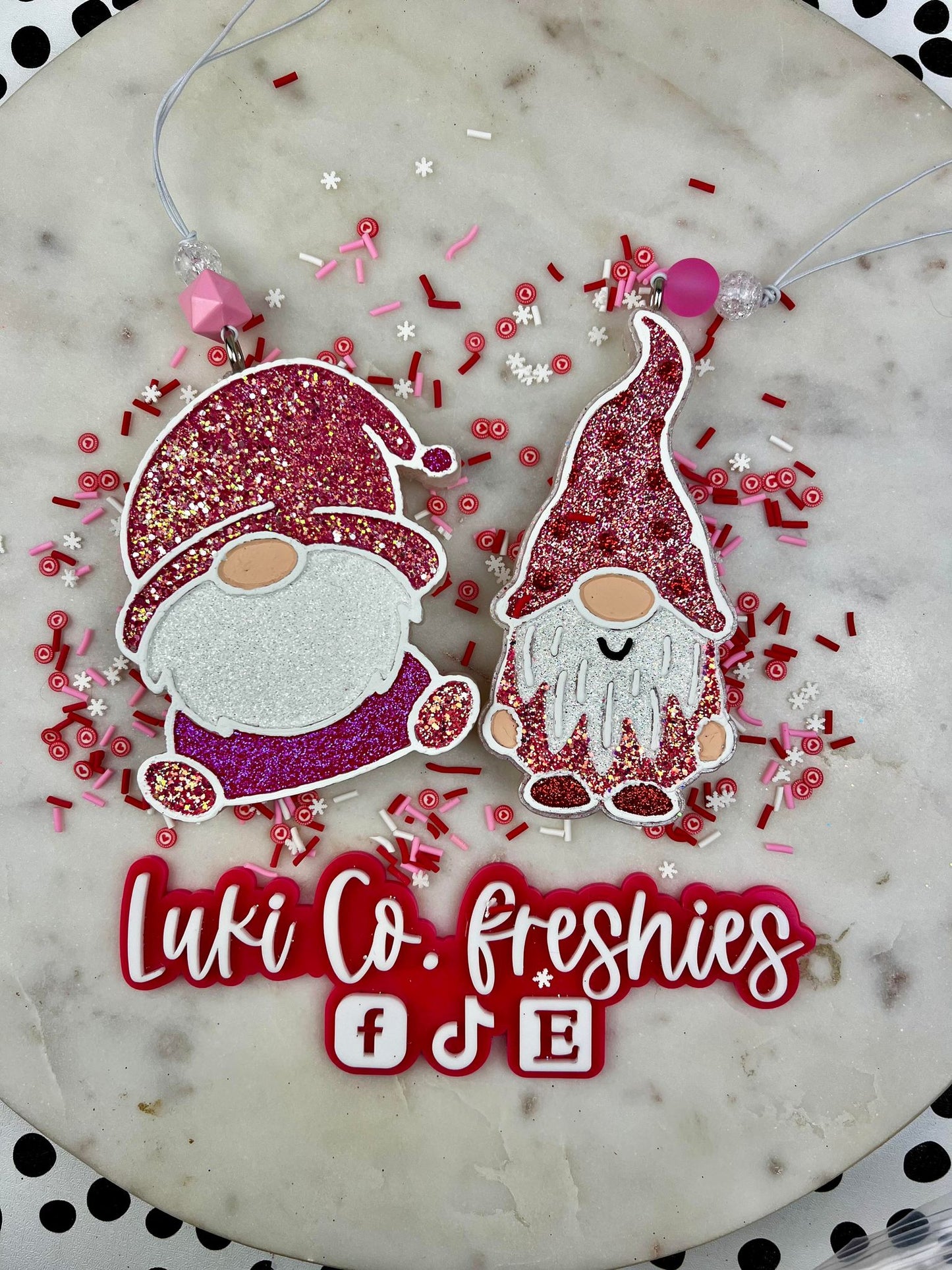 Valentine Gnome Car Freshie - Tall Hat