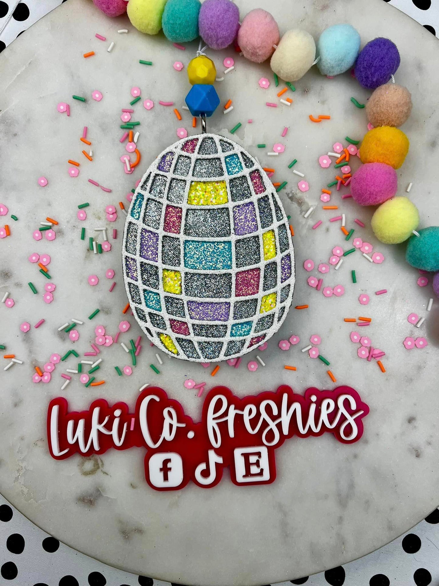 Easter Disco Ball Car Freshie