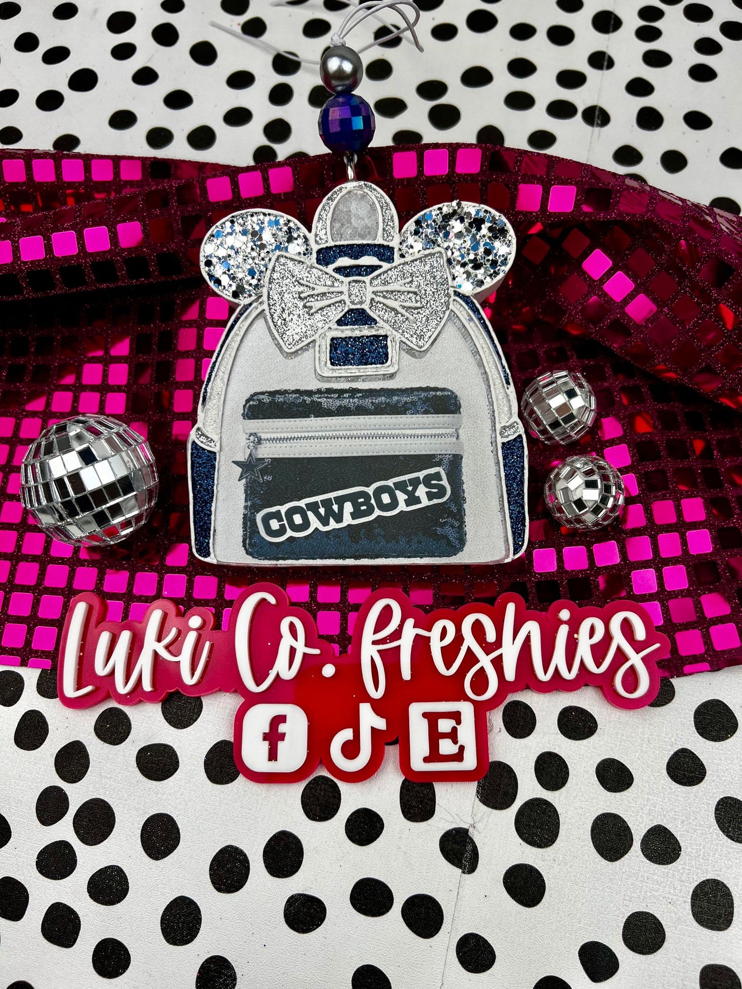 Cowboy Backpack Car Freshie