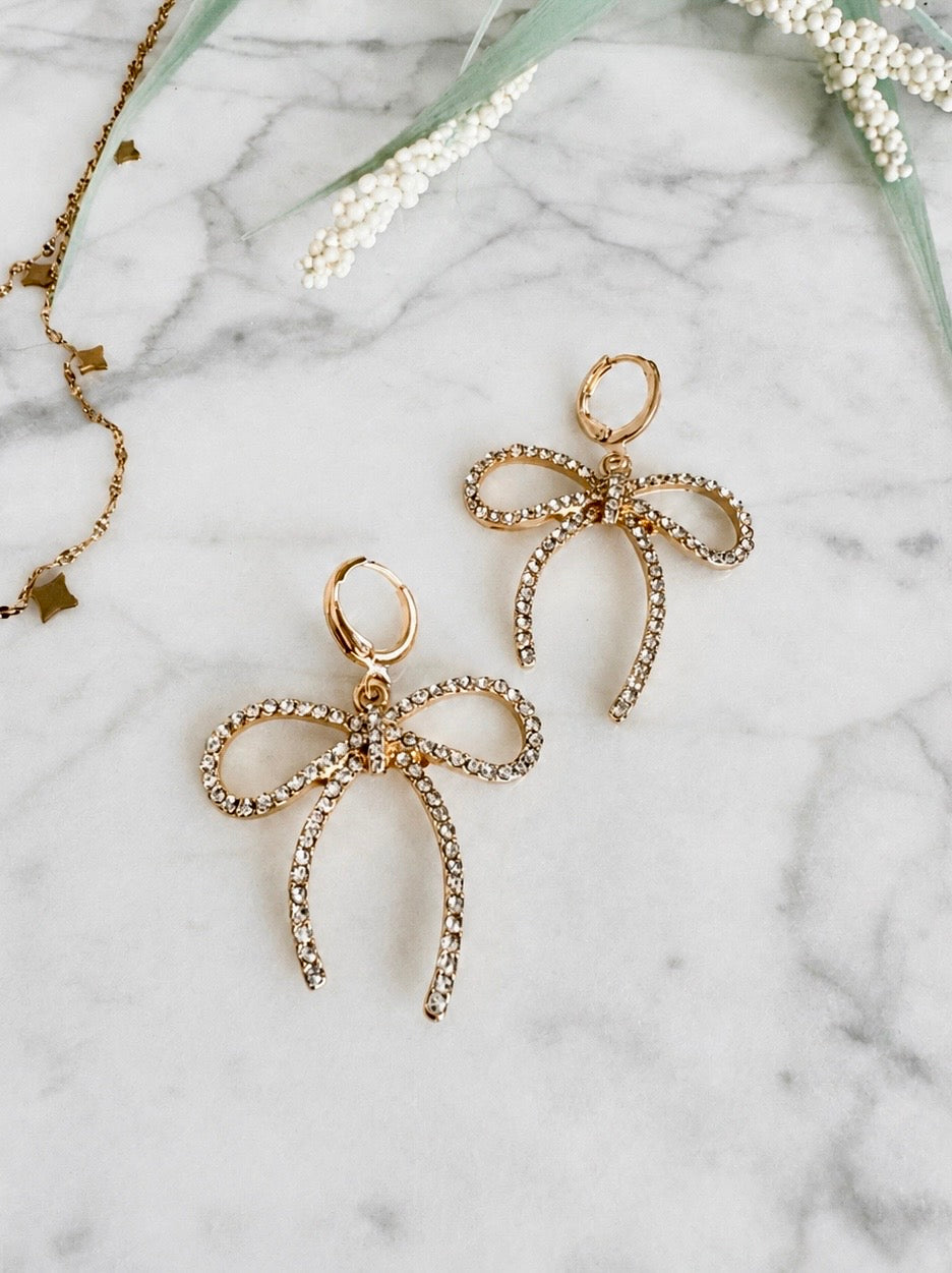Gold Bow Knot Earrings