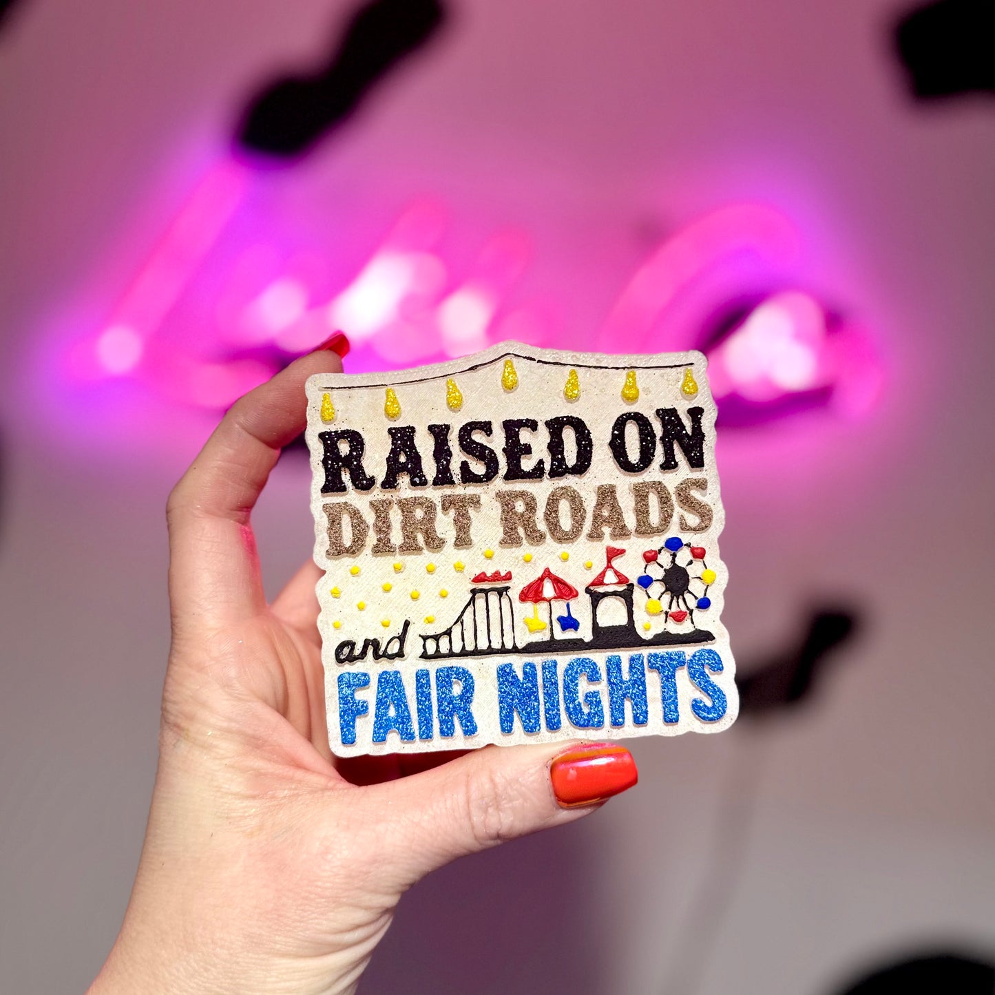 Raised On Country Roads & Fair Nights  - Car Freshie