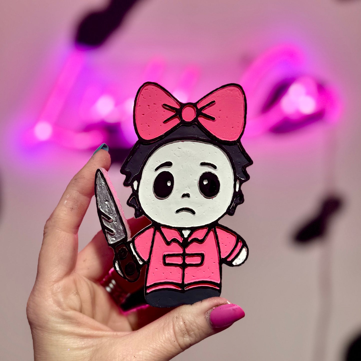 Baby Bow Mike Horror Character Car Freshie