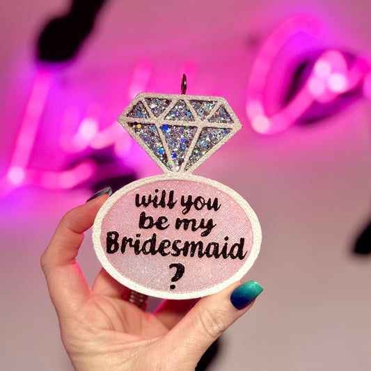 Will You Be My Bridesmaid Ring Bride Car Freshie