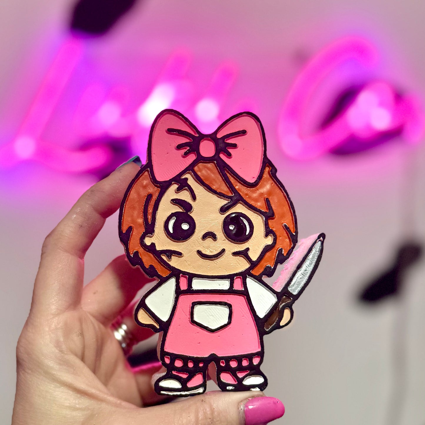 Baby Bow Chuckie  Horror Character Car Freshie