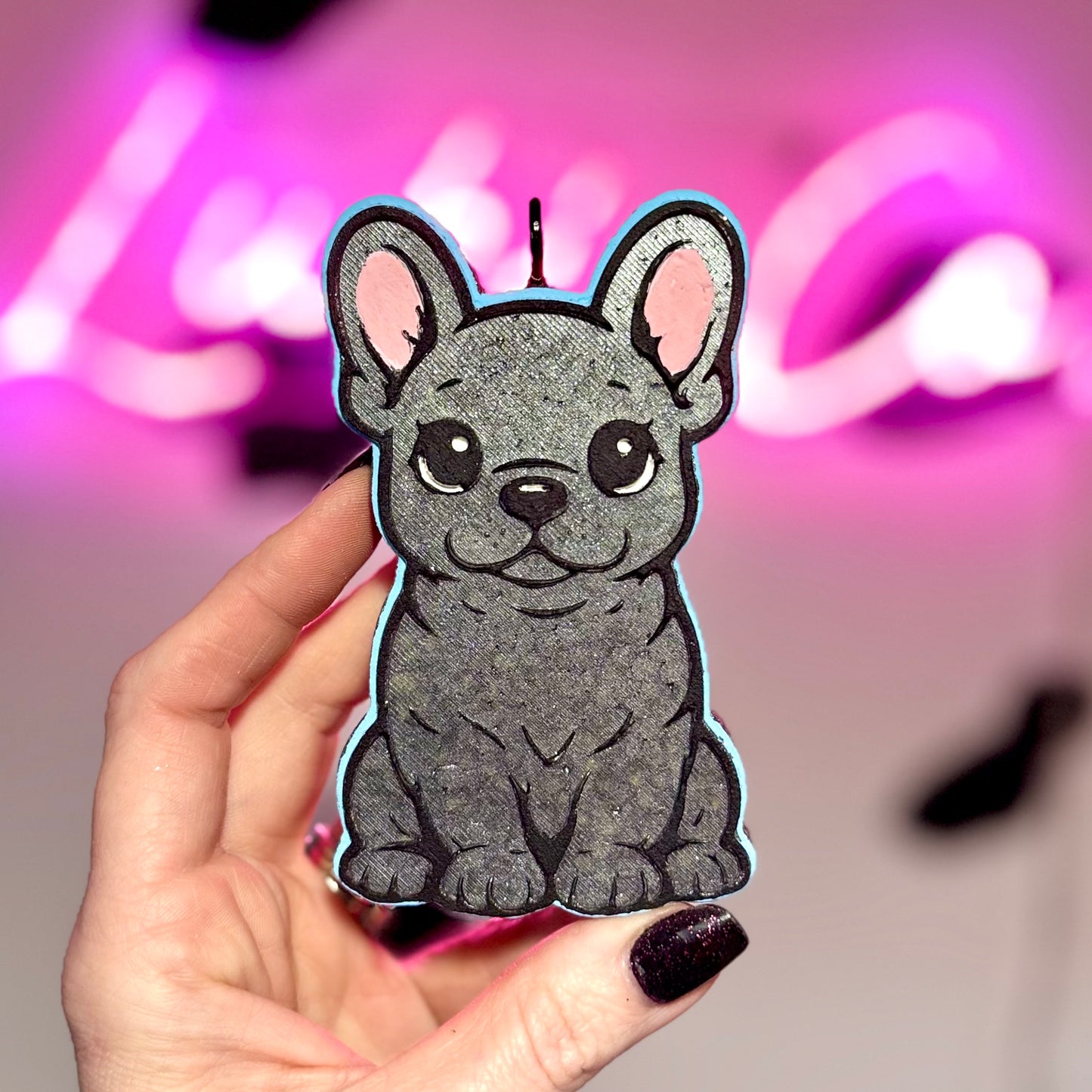 Frenchie (Gray) Car Freshie