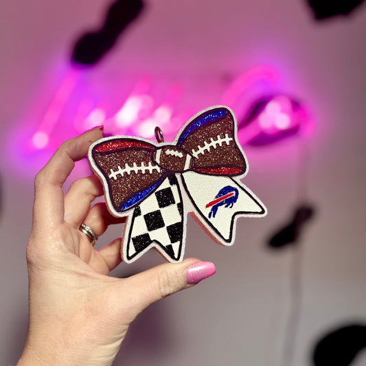 Football Bow - Buffalo Bills Car Freshie