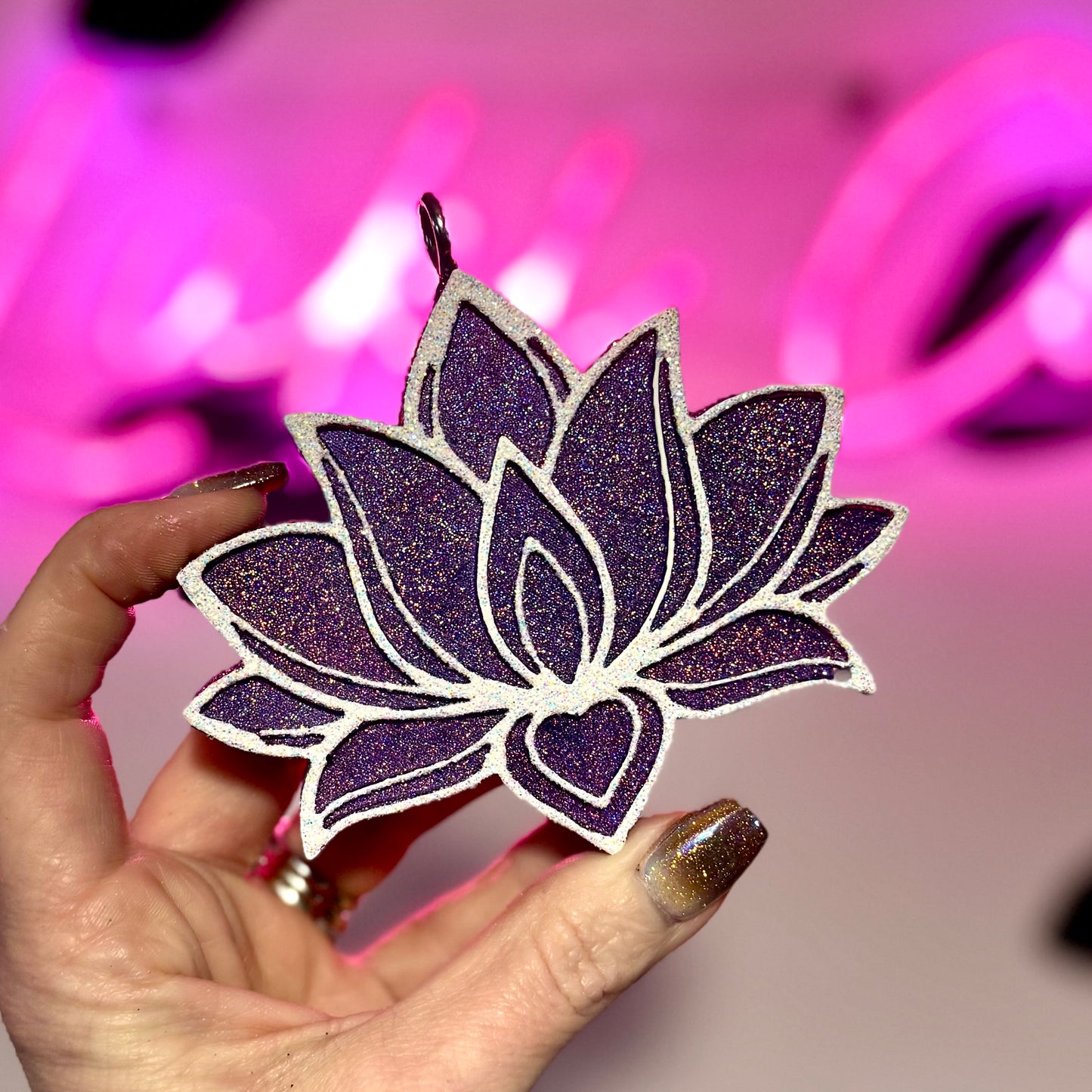 Lotus PurpleFlower Car Freshie