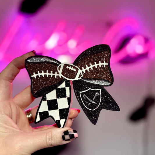 Football Bow - Raiders Car Freshie