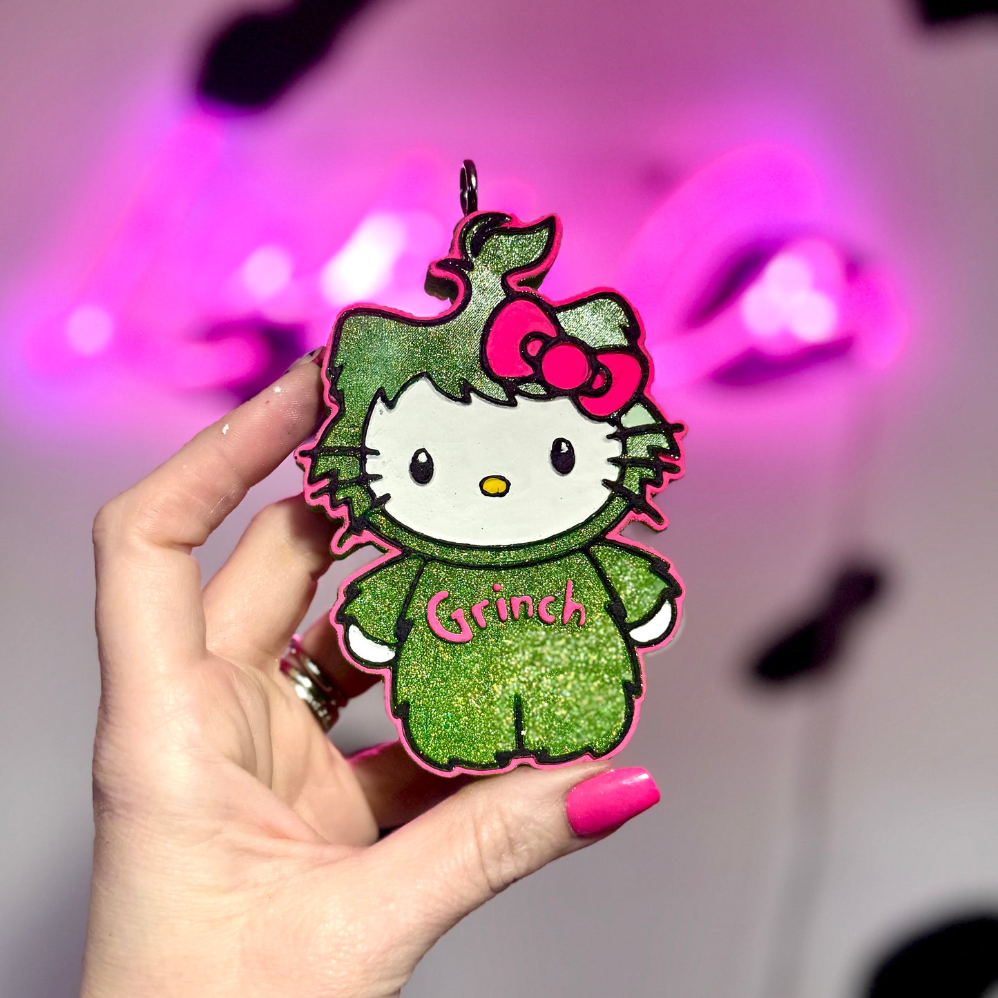 PINKMAS Grinch Kitty Car Freshie