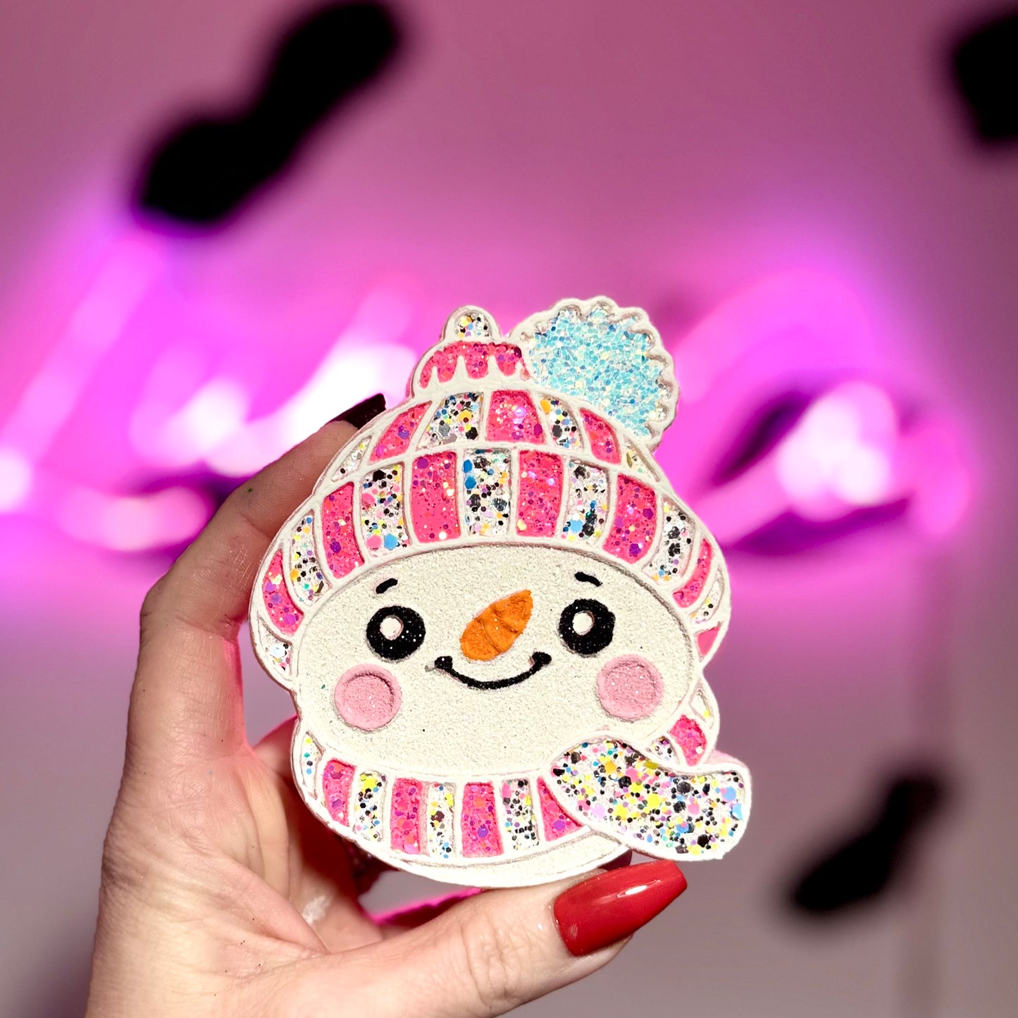 Pinkmas Cutie Snowman Car Freshie