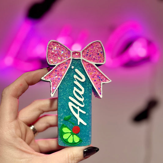 Alani with Bow (Teal) Car Freshie